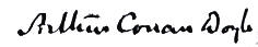 Autograph signature of Sir Arthur Conan Doyle