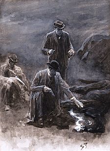Original Sidney Paget Drawing: The Hound of the Baskervilles