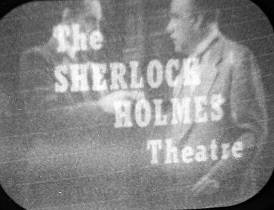 Sherlock movie on 1950s TV screen