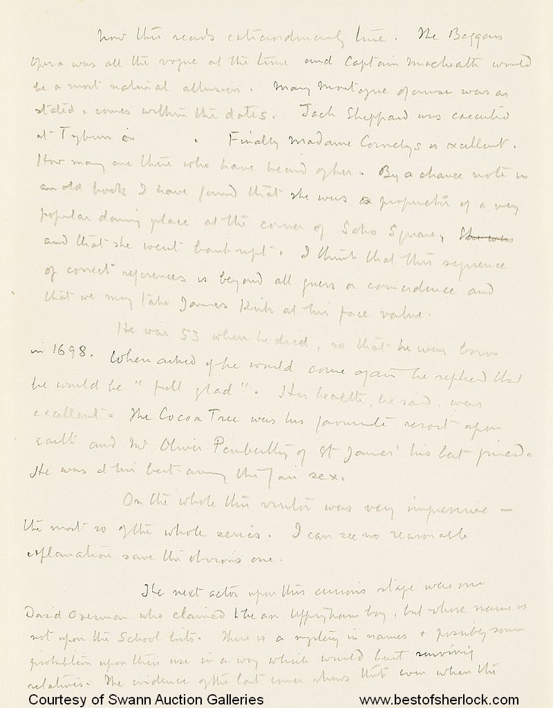 Manuscript page from chapter 15 of The Edge of the Unknown