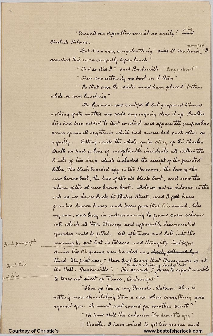 Manuscript of The Hound of the Baskervilles - leaf H5