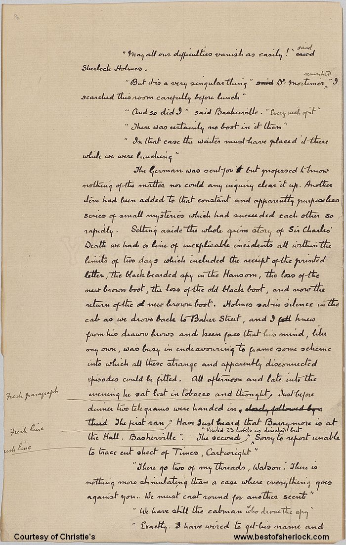 Manuscript of The Hound of the Baskervilles - leaf H5