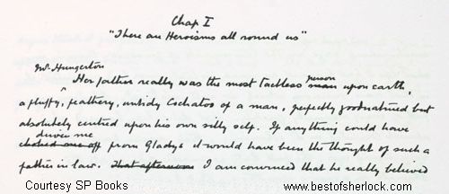 The Lost World manuscript facsimile: Chapter 1 - first 5 lines