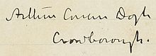 Signature on The Prisoner's Defence manuscript