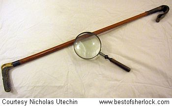 Sidney Paget's own magnifying glass and hunting crop