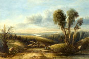 Painting of Surrey landscape by Sidney Paget