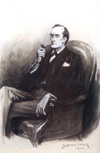 Sidney Paget portrait of Sherlock Holmes - B