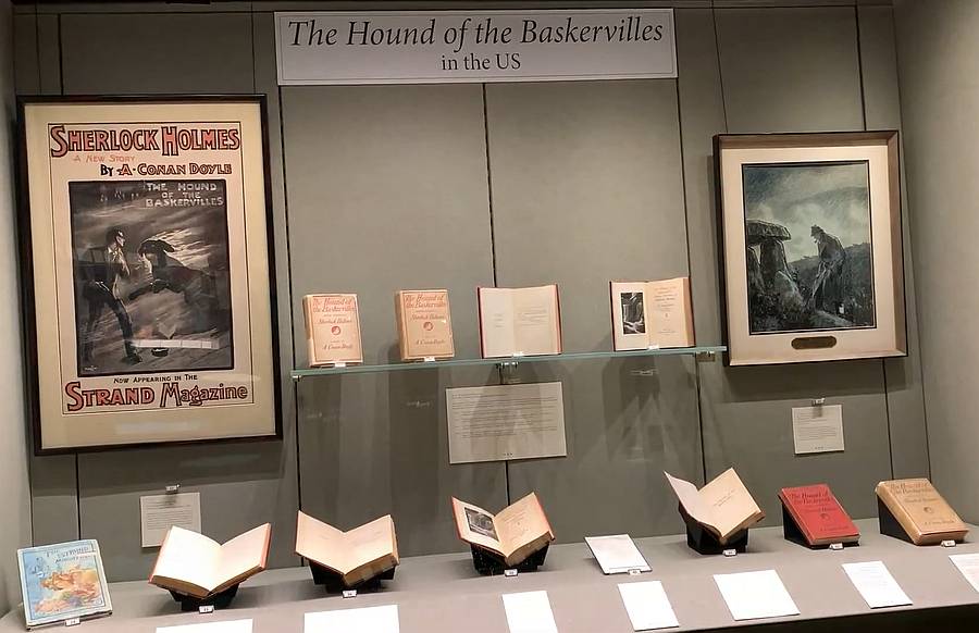 The Hound of the Baskervilles in the US with artwork and rare first editions