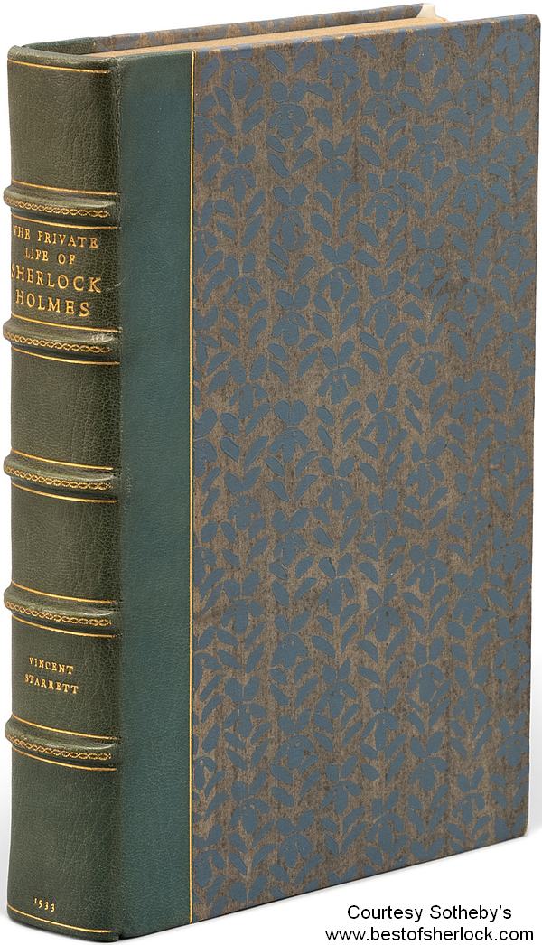 The Private Life of Sherlock Holmes large paper copy cover and spine