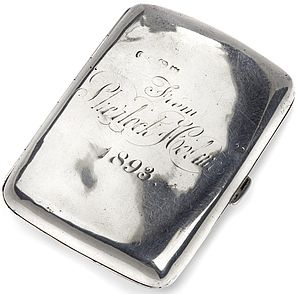 Silver Cigarette Case Given to Sidney Paget, 1893
