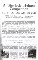 Opening of Conan Doyle farewell to Holmes in March 1927 Strand