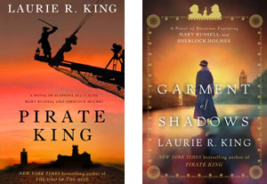 Covers of The Pirate King and Garment of Shadows