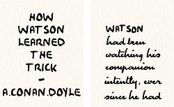 Text reproductions from How Watson Learned the Trick