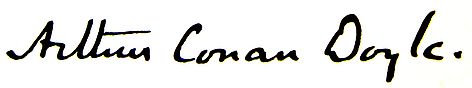 Autograph signature of Sir Arthur Conan Doyle