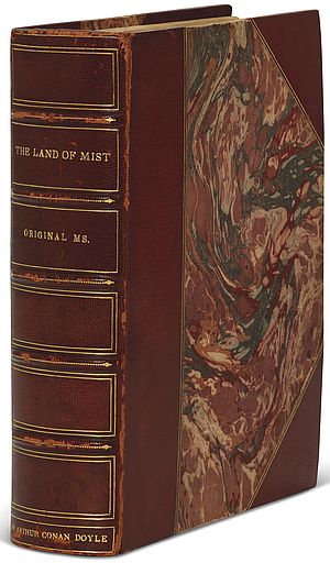 Bound covers of The Land of Mist manuscript