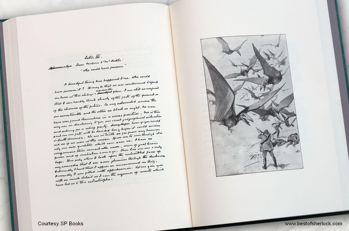 Lost World facsimile manuscript page & illustration