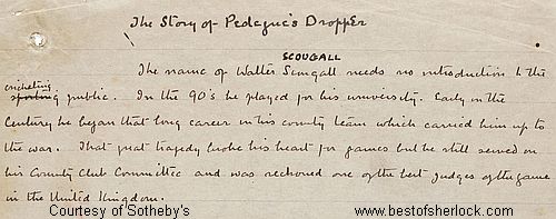 Top of first page of Spedegue's Dropper manuscript